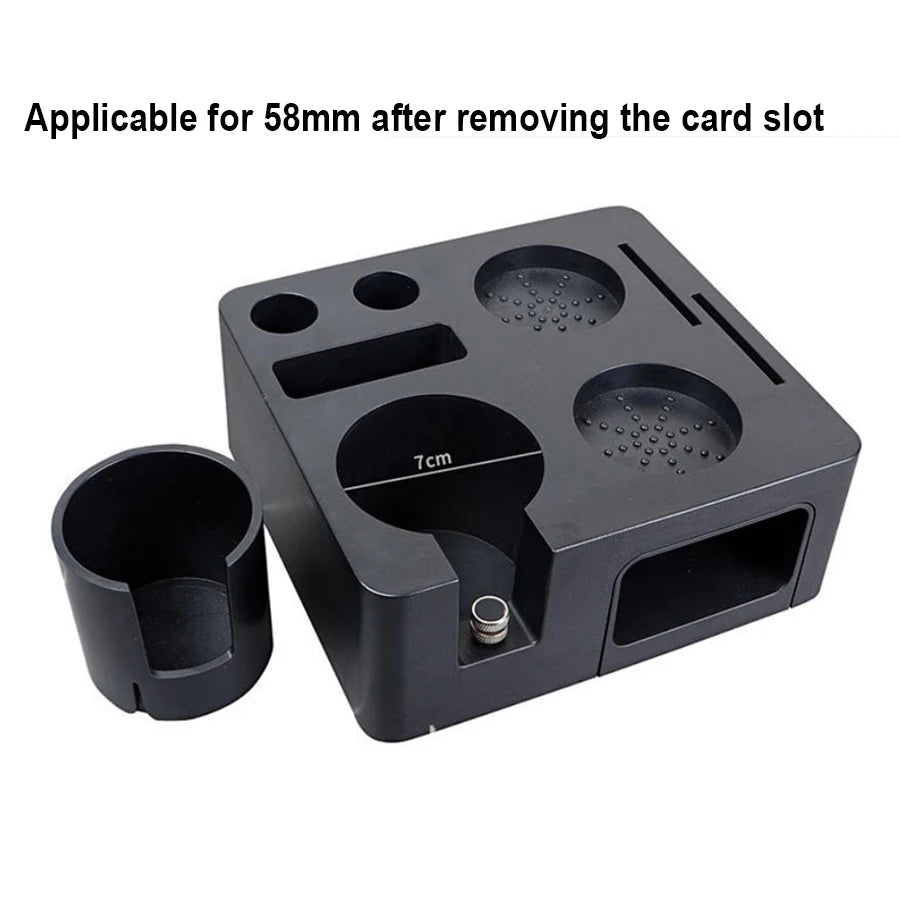 Coffee Tamping Station Distributor Storage Seat 51/53/54/58mm Universal Tamper Station Multi Functional Storage Rack Coffee Tool