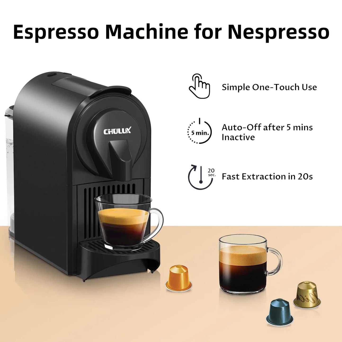 US/EU/UK Nespresso Capsule Coffee Machine Home Fully-Automatic Small Coffee Machine Capsule Coffee Maker