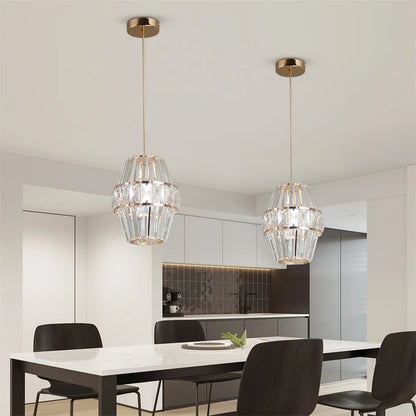 Crystal Bar Chandelier Indoor E26 Ceiling Lamp Hallway Stairs Pendant  Bedroom Lustre Dining Room Fixtures Home Decor Mood Light