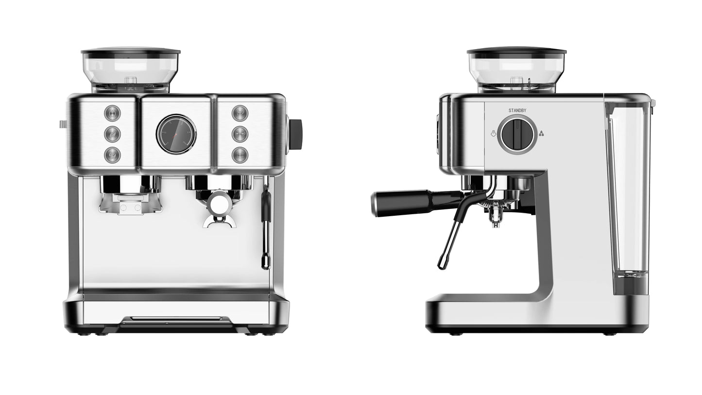 Coffee Machine Espresso Stainless Steel Coffee  Espresso Coffee  With Milk Frother