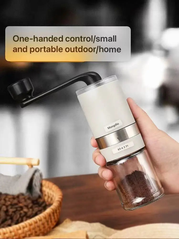 Mongdio coffee grinder, hand cranked coffee grinder, manual coffee grinder, grinder