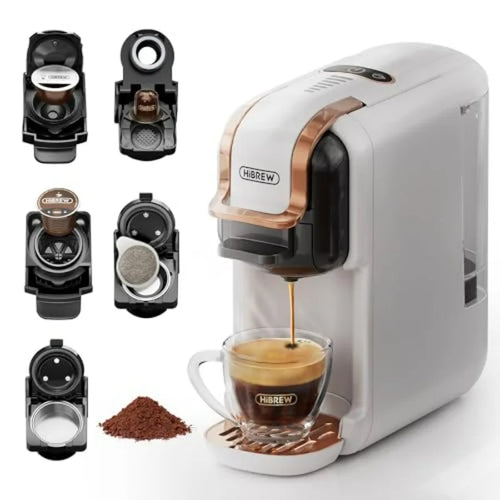 H2B 5-in-1 Pod Coffee Maker Compatible with 4 Coffee Capsules and Espresso Powder for Iced Coffee Espresso Cappuccino Long Blac