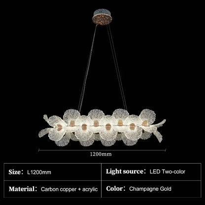 Crystal Flower Chandelier for Dining Room Living Room Exhibition Hall Hanging Artistic Pendant Lights Indoor Lighting Home Decor