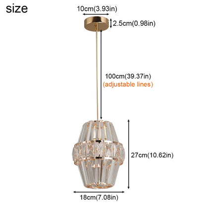Crystal Bar Chandelier Indoor E26 Ceiling Lamp Hallway Stairs Pendant  Bedroom Lustre Dining Room Fixtures Home Decor Mood Light