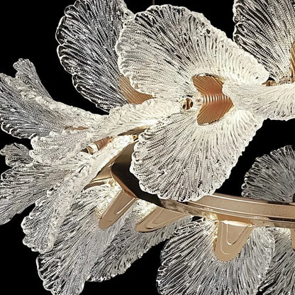 Crystal Flower Chandelier for Dining Room Living Room Exhibition Hall Hanging Artistic Pendant Lights Indoor Lighting Home Decor