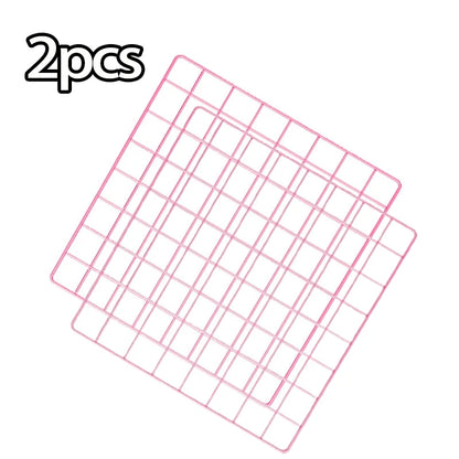 2/4/6pcs - Photo Wall Grid Panel, Photo Hanging Display, Metal Mesh Wall Decoration, Multi functional Hanging Painting