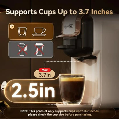 H2B 5-in-1 Pod Coffee Maker Compatible with 4 Coffee Capsules and Espresso Powder for Iced Coffee Espresso Cappuccino Long Blac