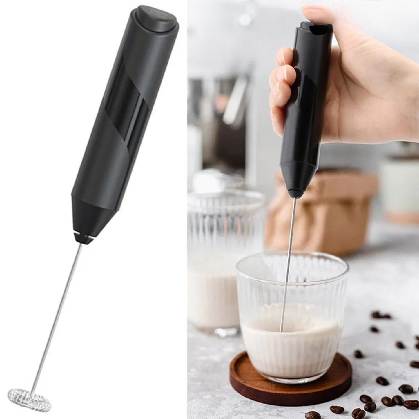 Frother Electric Milk Mixer Drink Foamer Coffee Egg Beater Whisk Latte Stirrer Stonego Baking Kitchen Accessories